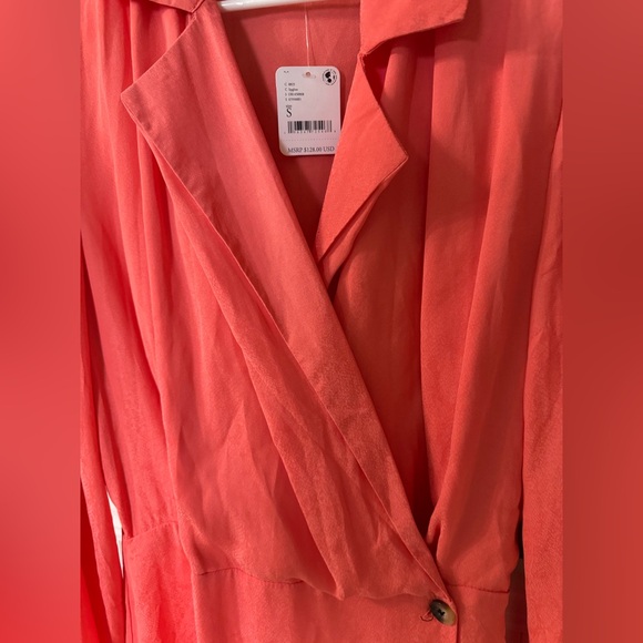 Free People NWT Simone Dress Polyester in Color Lipgloss - Picture 3 of 9